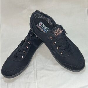BOBS From Skechers B Extra Cute Sneakers Size 8 in Black NWOB